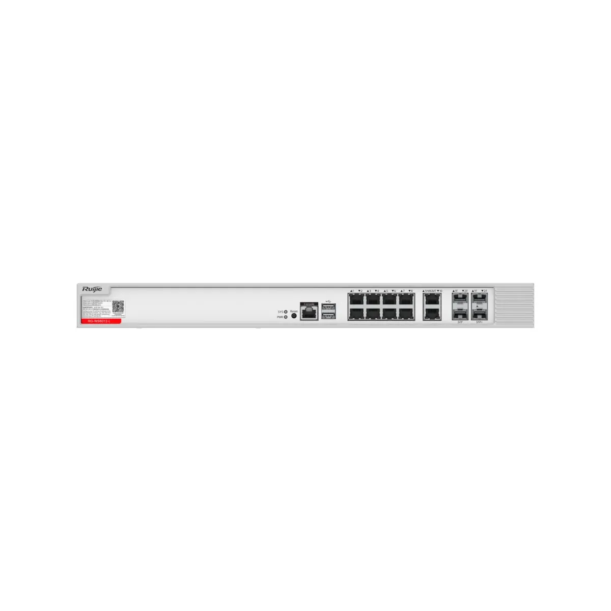 Ruijie Controladora Puntos de Acceso  - Compatible con APs Ruijie  - 8 Puertos Gigabit + 2 Puertos SFP Combo + 1 SFP+ - Licencia Incluida para gestionar 32 APs - Ampliable hasta 896 APs a través de licencias - Hasta 4480 dispositivos Wi-Fi conectados — imagen 2