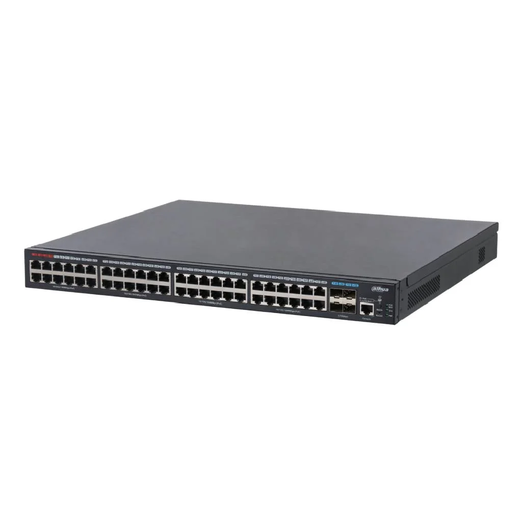 Switch 48 puertos PoE Gigabit + 4 Uplink SFP+ 10Gbps 750W Gestionable Layer2