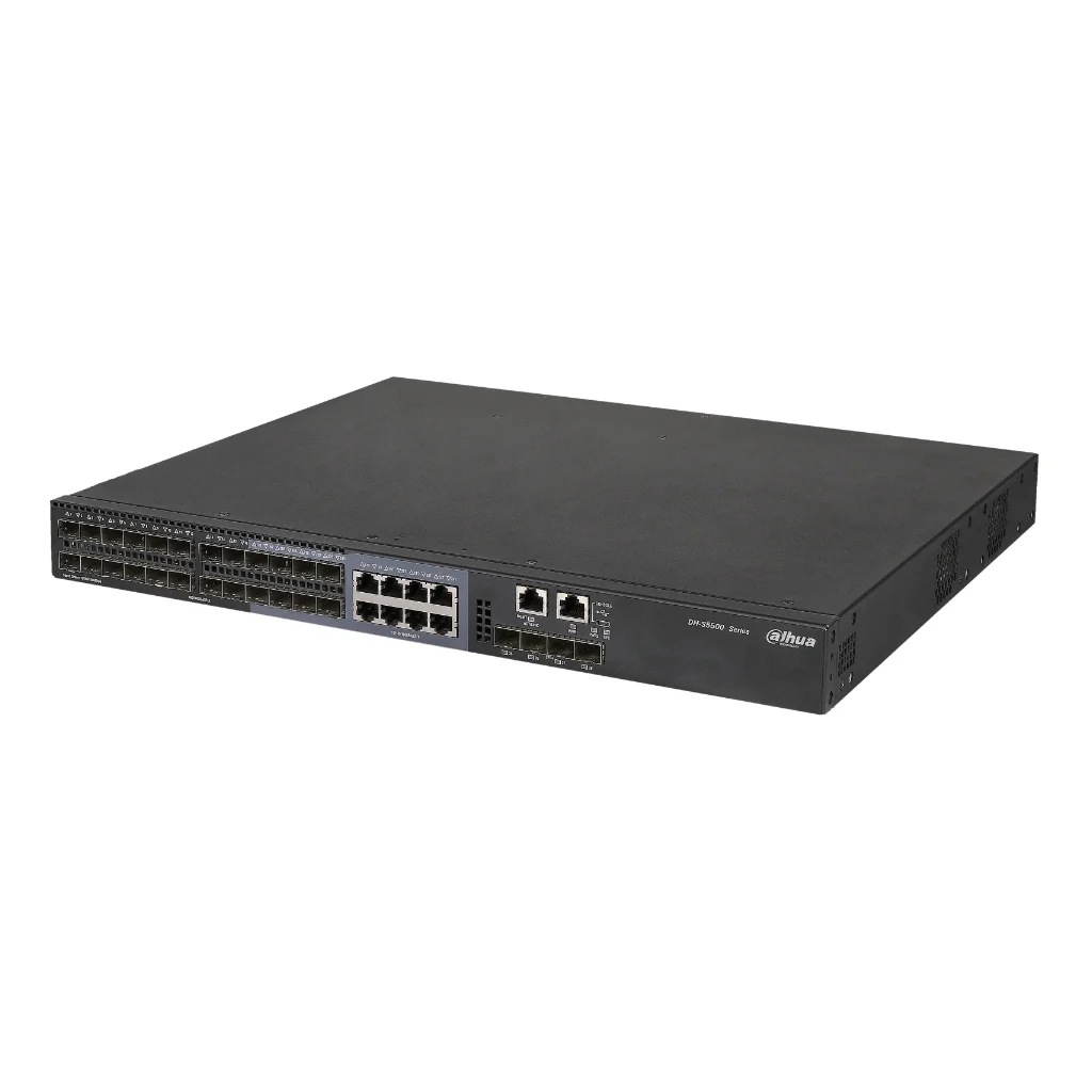 Switch 24 puertos Gigabit (24 SFP + 8 Combo (RJ45/SFP)) + 4 Uplink SFP+ 10Gbps 55W Gestionable Layer3