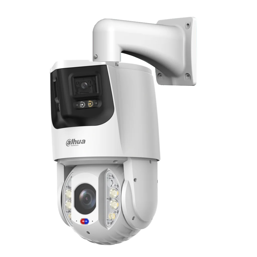 Domo Dual-PTZ IP 8M+4M WDR Iluminación Dual LED100m/IR250m 32x IP67 IK10 PoE++ AUDIO MIC/Altavoz E/S AI