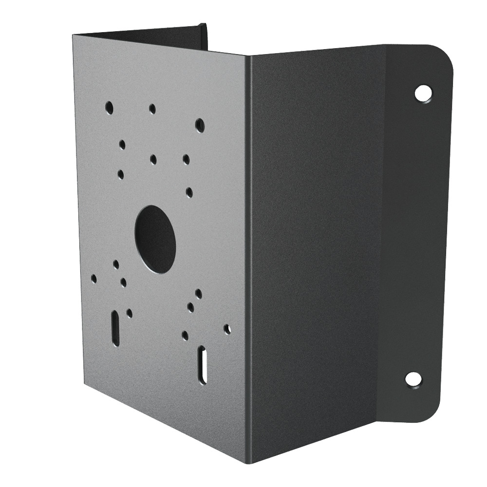 Soporte de esquina Safire Smart - Para cámaras bullet o domo - Fabricado en acero laminado SPCC - Color gris - Pasador de cables