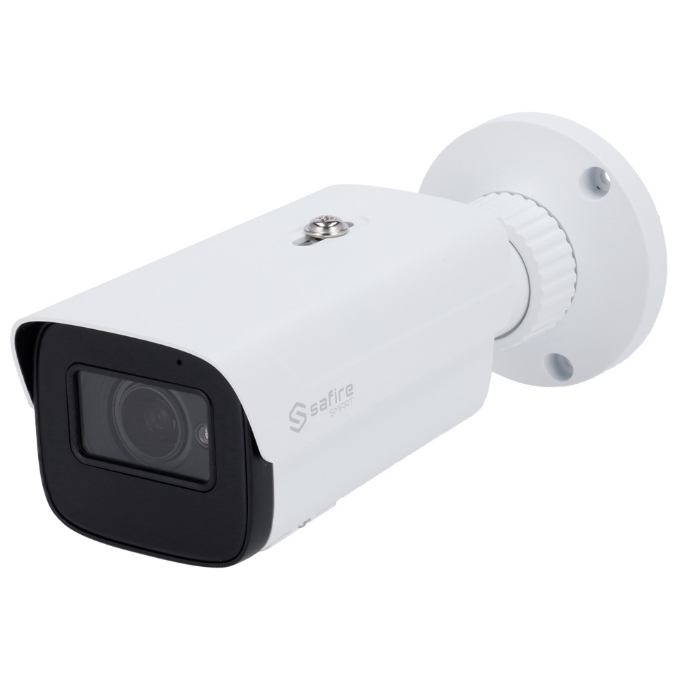 Safire Smart - Cámara Bullet IP gama E1 Inteligencia Artificial - 4Mpx - Lente Motorizada 2.8~12mm | Audio| IR 50m - AI: Clasificación de humano y vehículo - PoE - IP67