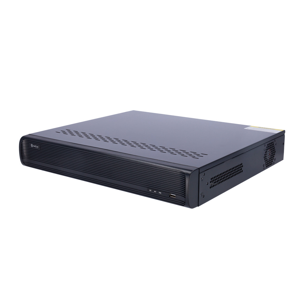 Safire Smart - Grabador NVR IP gama B2 - 16CH / H.265S / 4HDD - hasta 12Mpx / 160Mbps - HDMI 4K y VGA / Dewarping Fisheye - Reconocimiento facial, Metadatos de vídeo