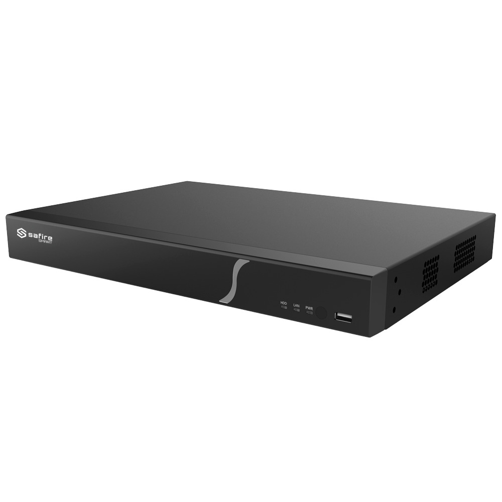 Safire Smart - Grabador analógico XVR Serie 8 - 8CH HDTVI/HDCVI/AHD/CVBS/ 8+8 IP - Salida HDMI 4K y VGA / 2 HDD - Resolución máxima 4K (6FPS) - Audio / Alarmas