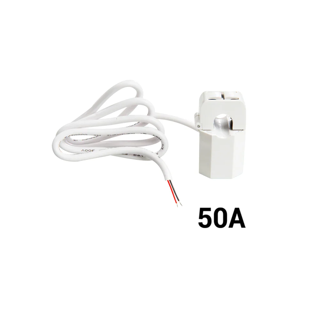 Shelly 50A  - Pinza de transformador de corriente - Medidor de consumo - Soporta 110-240 V - Compatible con Shelly EM - Compatible con Alexa y Google
