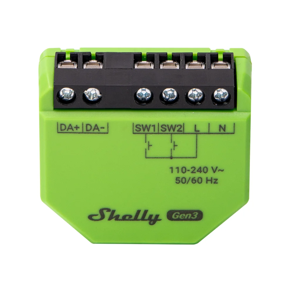 Shelly DALI Dimmer Gen3 - WiFi 2.4 GHz IEEE802.11 b/g/n - Bluetooth - Regulador intensidad de luminarias DALI - Soporta 110-240 V - Efectos predefinidos - Compatible con Alexa y Google