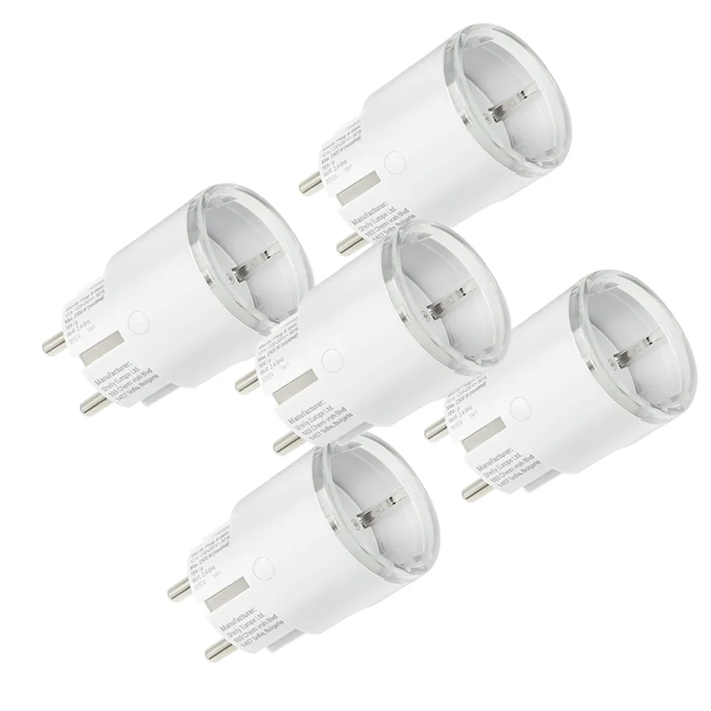 Enchufe Shelly Plug S MTR Gen3 (White) - WiFi 2.4 GHz IEEE802.11 b/g/n / Bluetooth - Medidor de consumo - Soporta 220 - 230 V - Apto para domótica de viviendas  - Compatible con Alexa, Google y Apple 