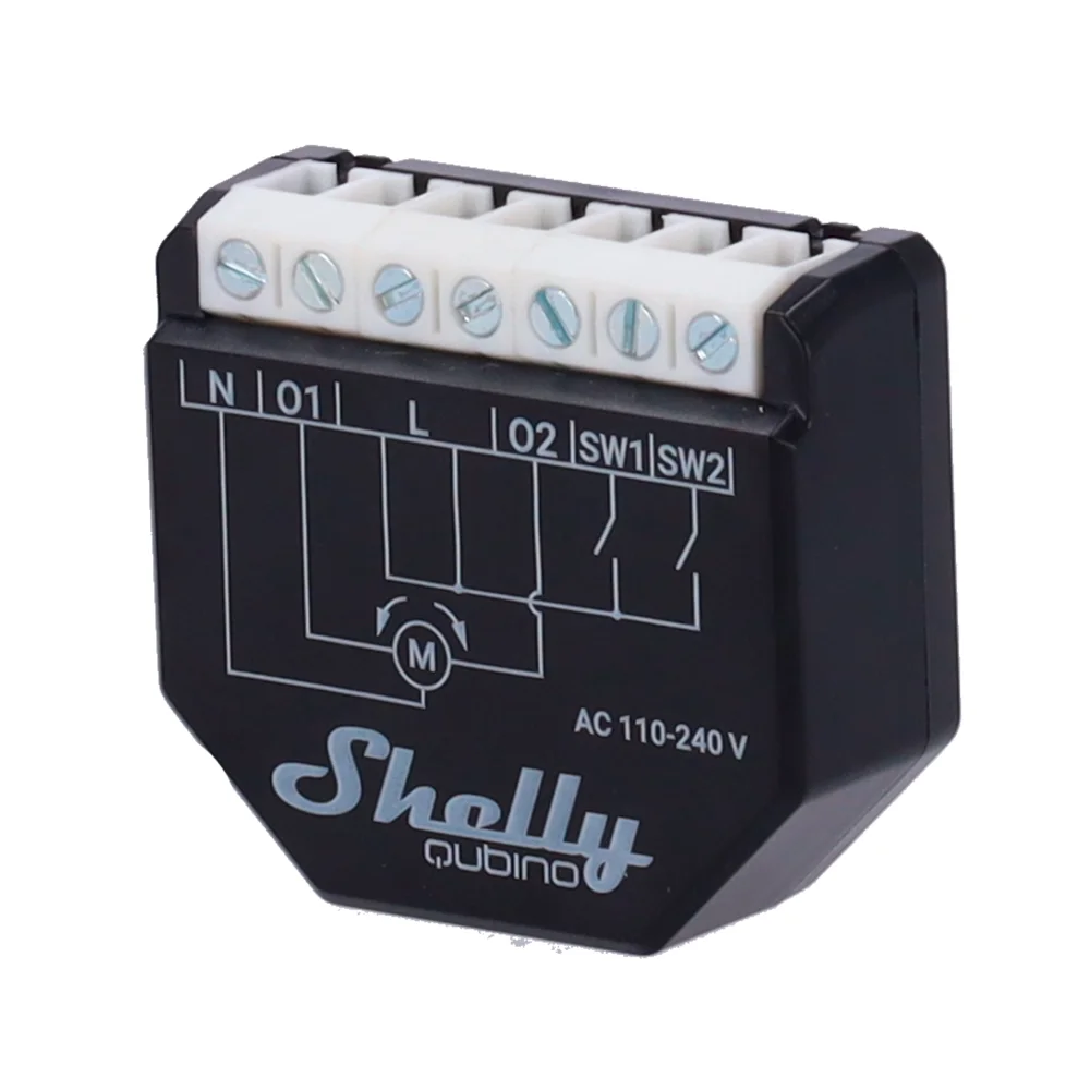 Relé Shelly Wave Shutter - Z-Wave / Requiere HUB Z-Wave - Qubino -  Interruptor inteligente para persianas - Soporta 110-240 V - Medidor de consumo - Compatible con Alexa y Google