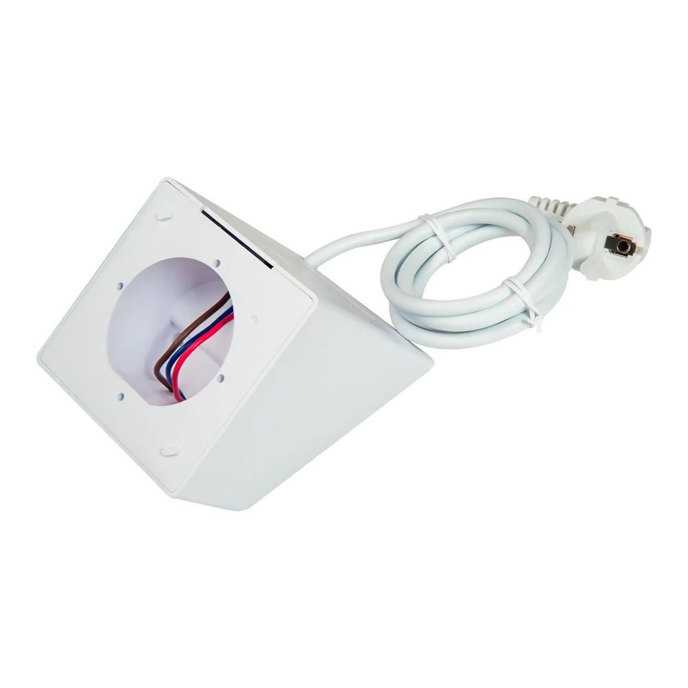 Shelly Wall Display Stand White - Soporte de sobre mesa  - Compatibilidad con Shelly Wall Display / - EU Socket / USB Charger - Color Blanco