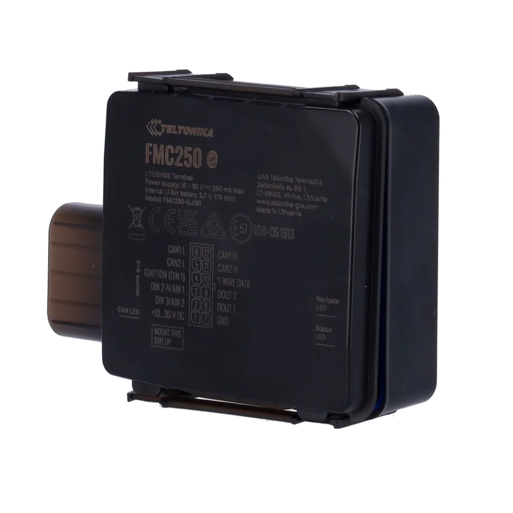 Tracker 4G con procesador de datos CAN integrado - Conectividad 4G LTE Cat 1 - ProtecciÃ³n contra el polvo y agua IP67 - Cuenta con antena y baterÃ­a interna - Perfecto para la gestiÃ³n de vehÃ­culos pesados