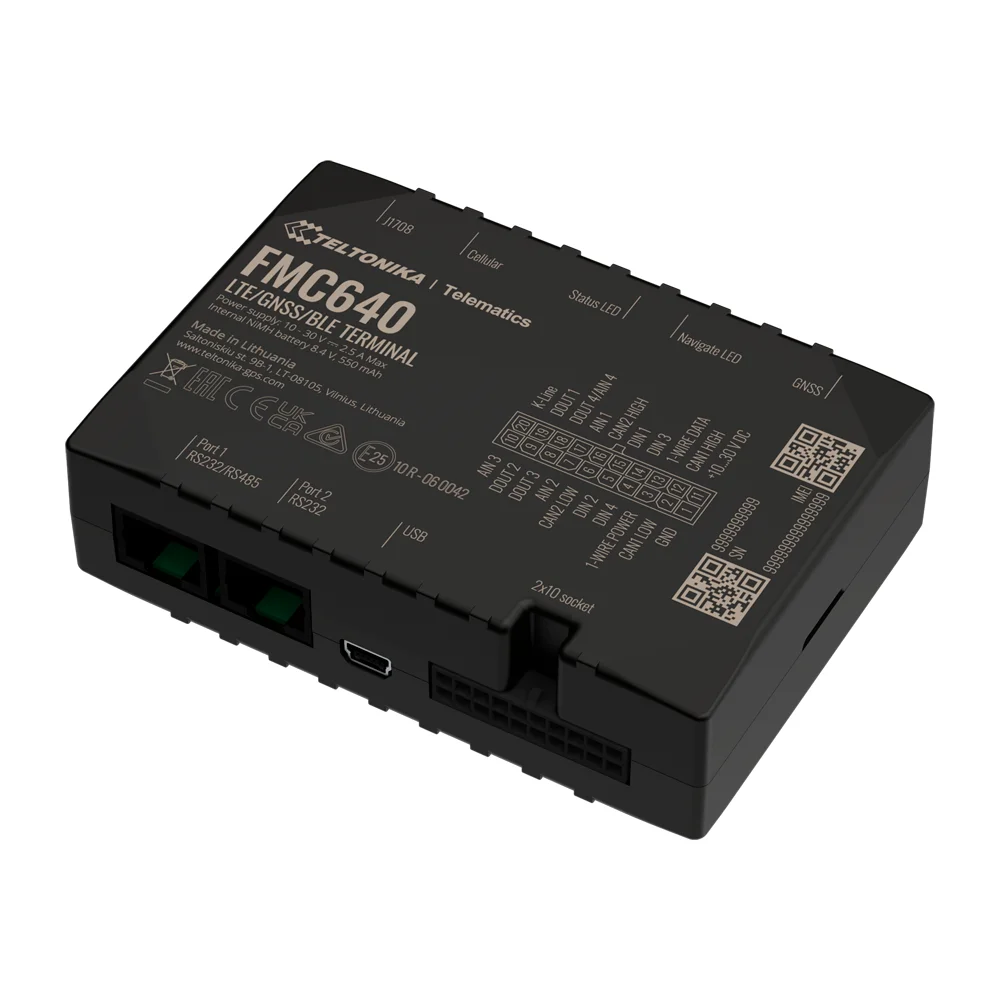 Tracker profesional para vehículos - Conexión cableado interno - Instalación oculta bajo salpicadero - 4G, 3G, 2G y BLE para TK-EYE - Dual-SIM | Lectura tacógrafo vehículos pesados - Entradas y salidas D/A | Lectura bus CAN