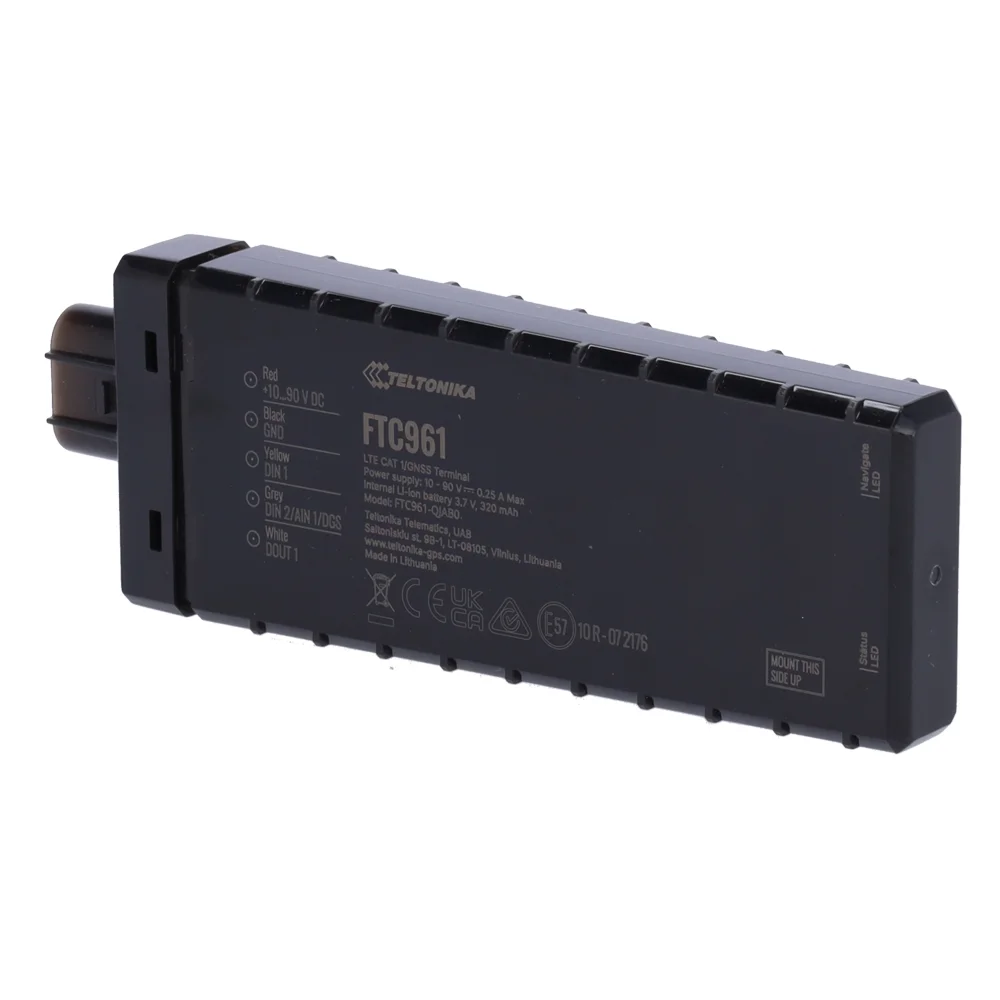 Tracker 4G para vehÃ­culos de Ãºltima generaciÃ³n - Conectividad 4G LTE Cat1 - Resistencia extrema al agua IP69K - Amplio rango de voltaje 10-90V - Compatible con FT Platform de Teltonika