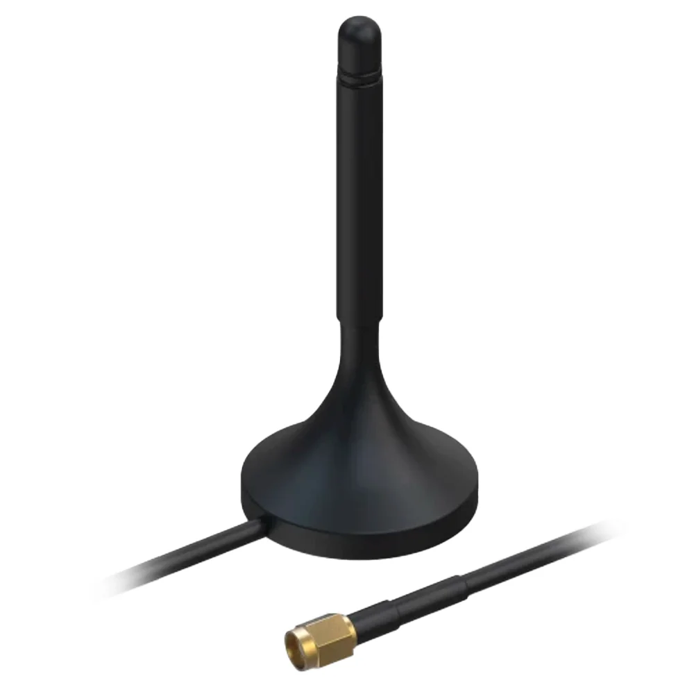 Teltonika - Antena Magnética 5G - 617 ~ 960, 1400 ~ 2690 y 3300 ~ 5900 MHz - Conector SMA Macho - Impedancia 50 ohmios - Cable RG-58 3 metros de longitud