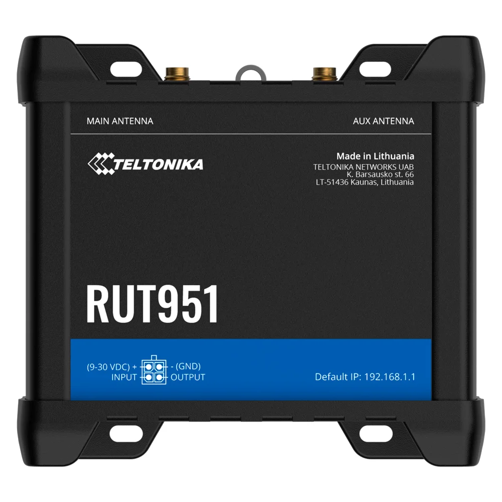 Teltonika Router 4G Industrial - 4 puertos Ethernet RJ45 Fast Ethernet - 4 puertos PoE 802.3af/at Máximo 90W - Dual SIM 4G (LTE) Cat 4 hasta 150Mbps +Esim - 1x Entrada + 1x Salidas Digitales - Wi-Fi 802.11b/g/n 2.4GHz