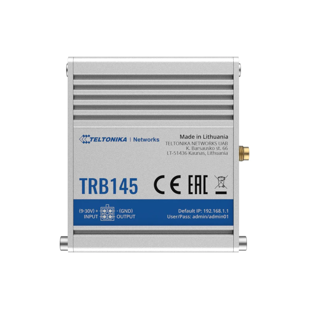 Teltonika Gateway 4G Industrial - 4G Cat 1 / 3G / 2G - Puerto RS485 - Conector Micro USB - Diseño Compacto