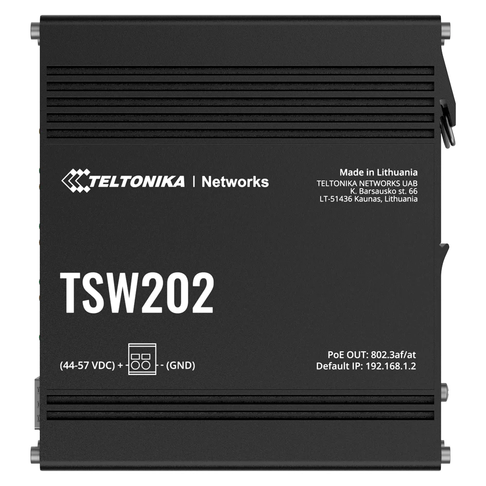TK-TSW202 - Teltonika Industrial Manageable PoE Switch