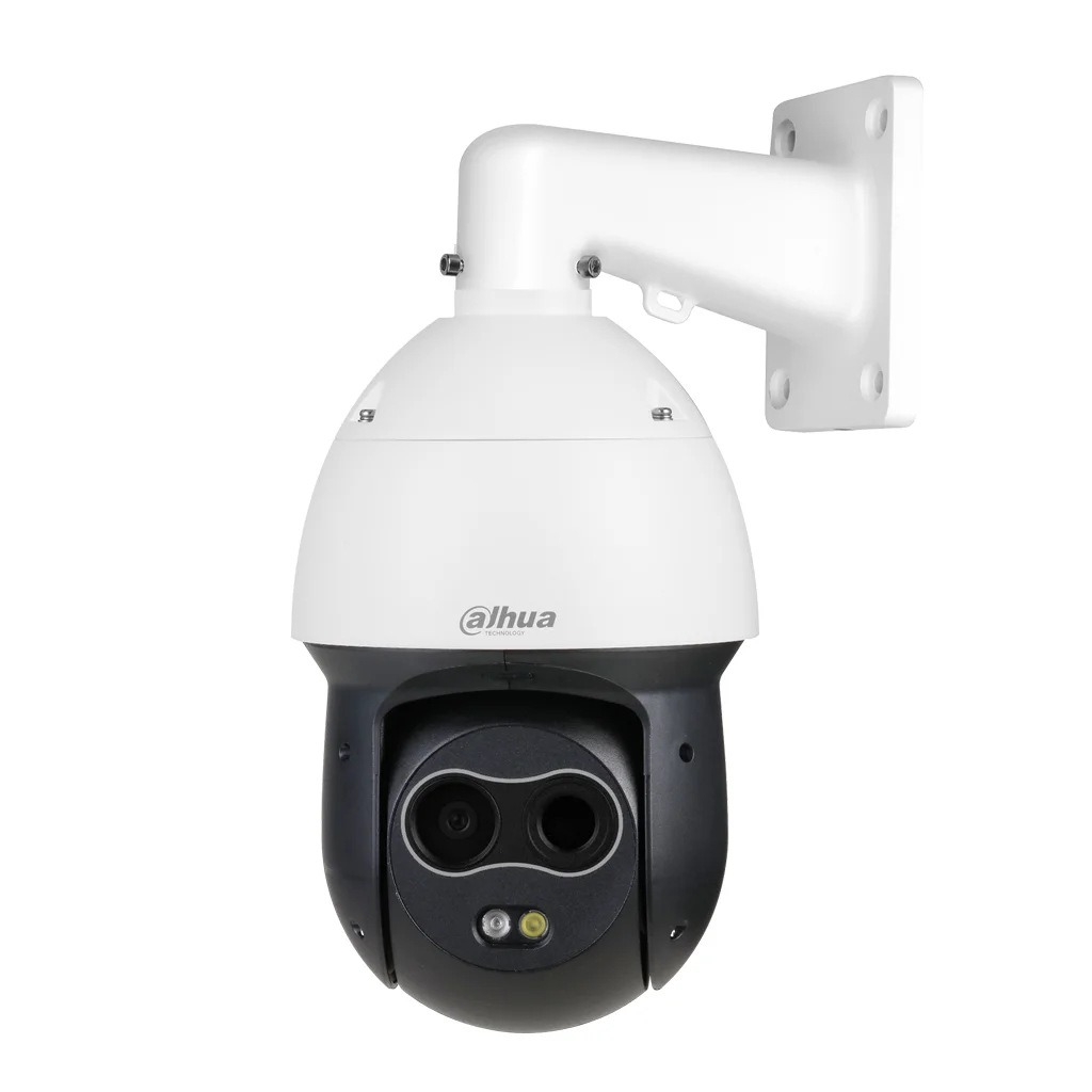 Domo PTZ Híbrido IP Térmico 256*192 7mm + 4M 8mm IP66 12V PoE+ AUDIO E/S AI