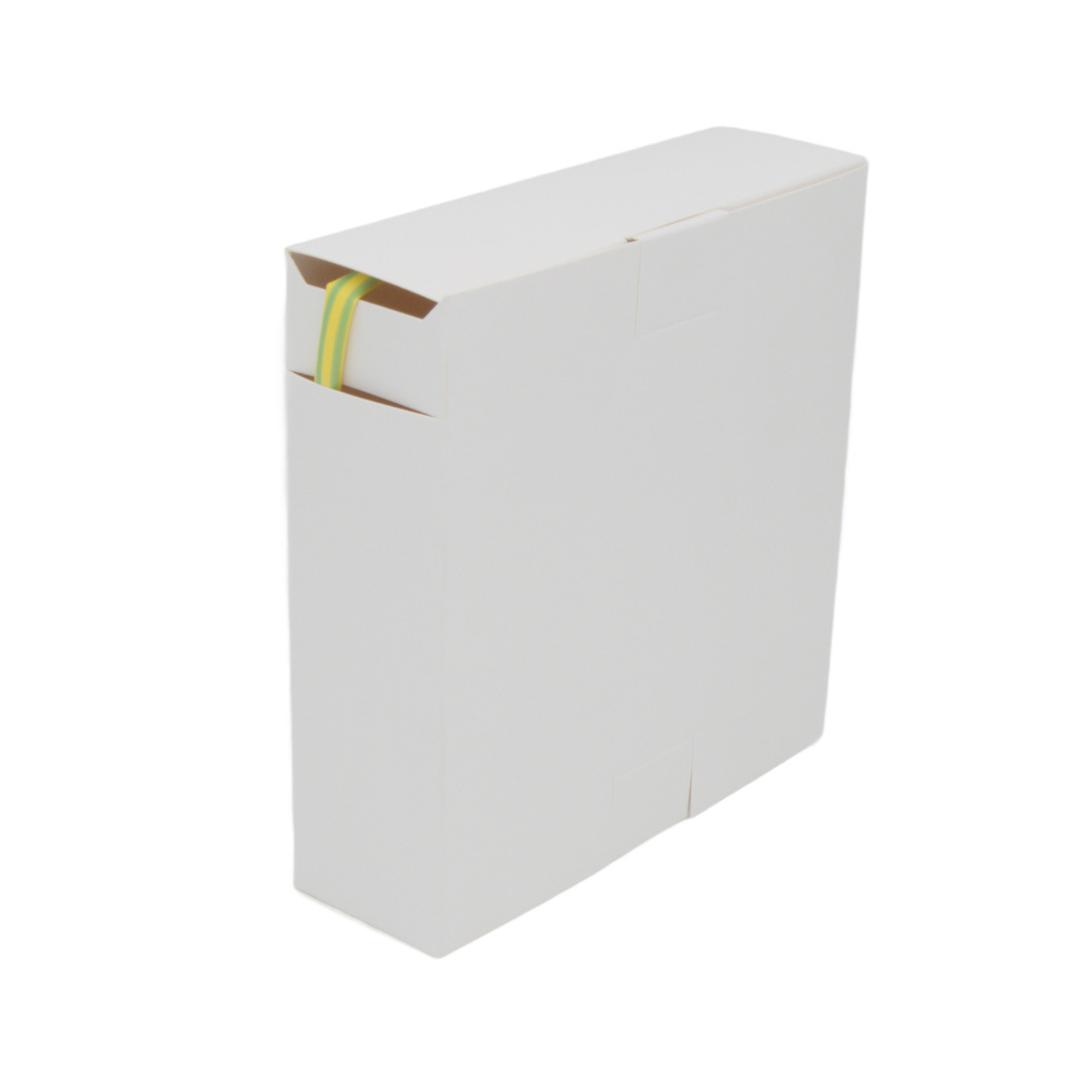 Caja 15m de tubo termorretráctil 2:1 Ø2.4mm amarillo/verde – Poliolefina libre de halógeno e ignífugo