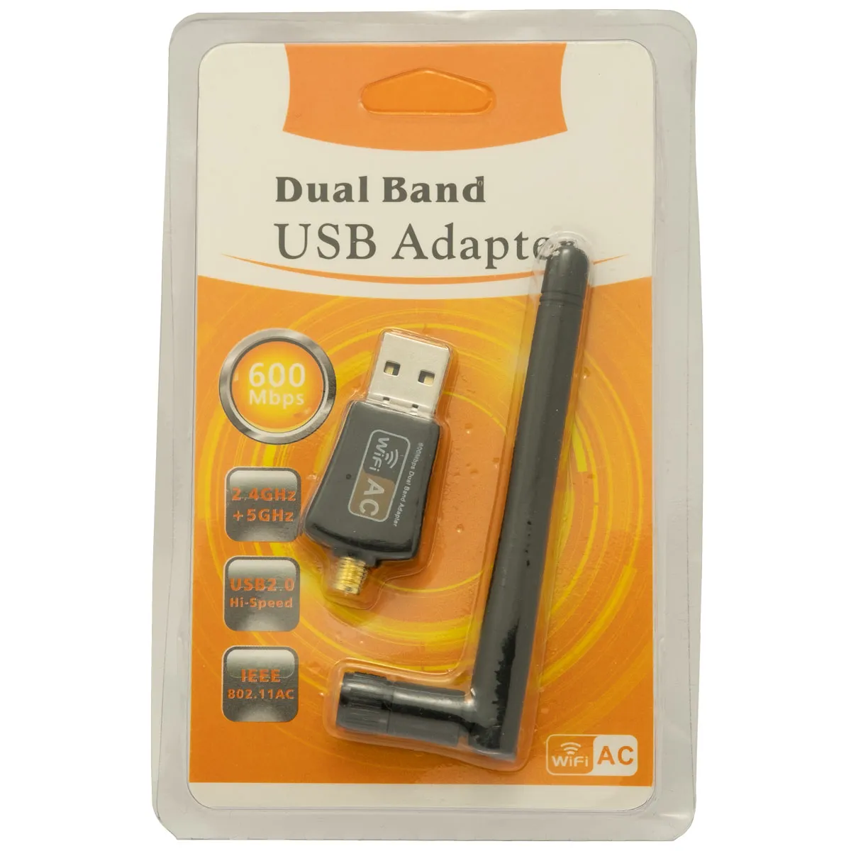 Adaptador WIFI AC por USB, 600Mbps + 5dBi antena — imagen 3