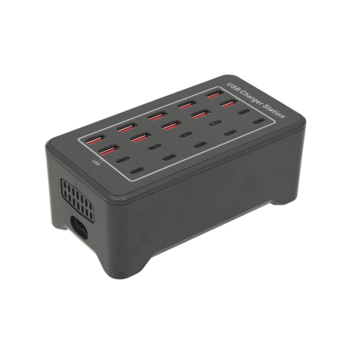 Base de Charge USB 100W – 20 Ports (10 USB-A + 10 USB-C)