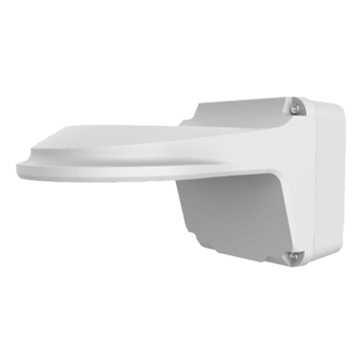 Soporte de pared - Para cámaras domo - Caja de conexiones - Apto para uso en exterior - Color blanco - Pasador de cables