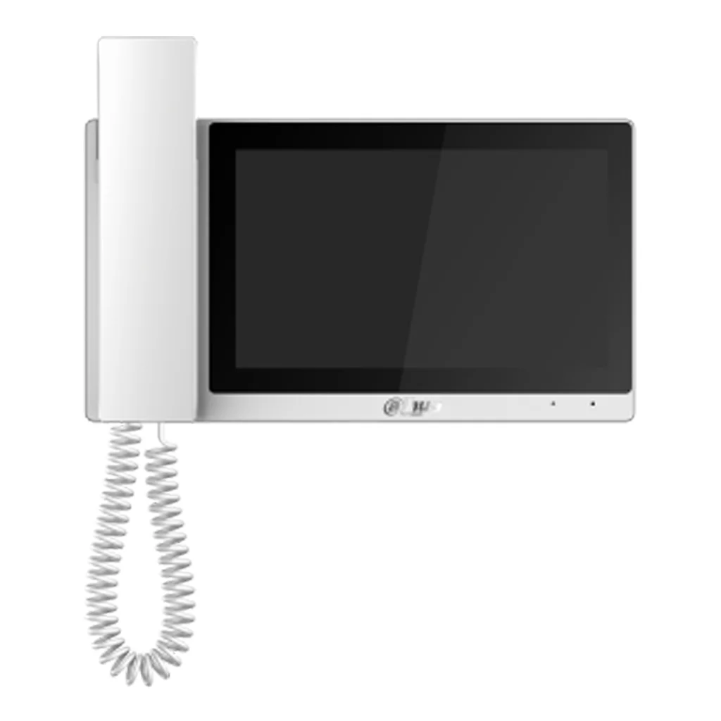 Monitor Interior 7" de Superficie para Videoportero IP Pantalla Táctil PoE SD 6E 1S Alarma Blanco
