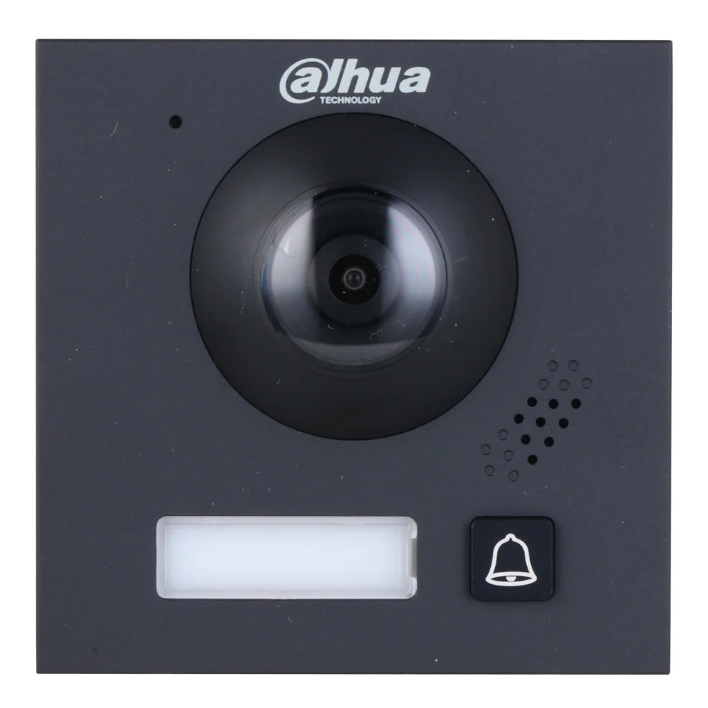 Exterior Modular para Videoportero IP con Cámara y 1 botón para Series VTO4202F-X. Color negro