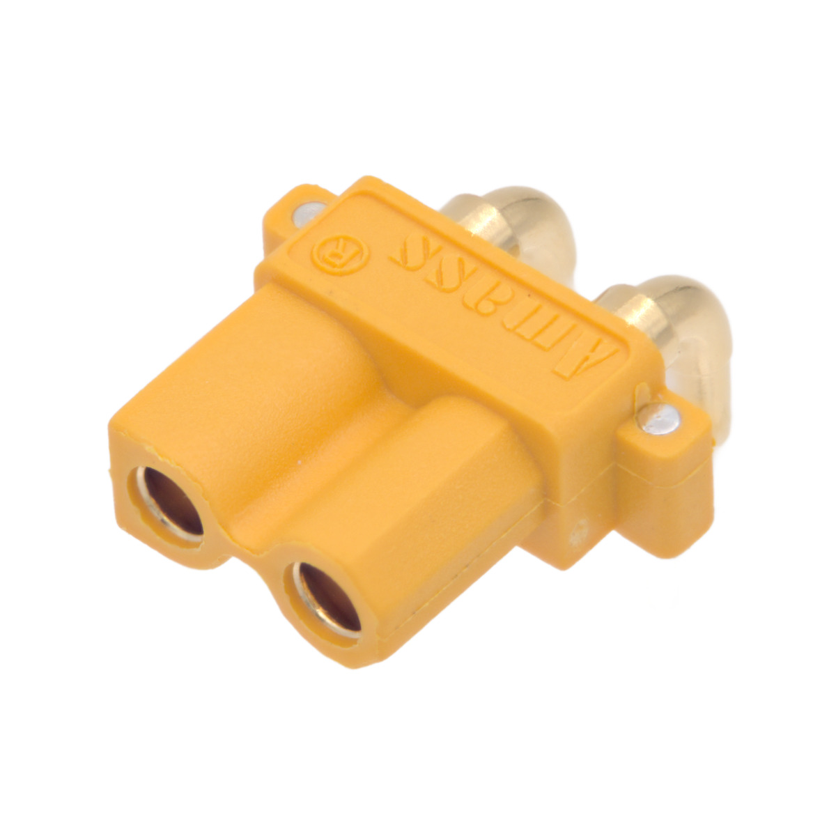 Conector XT30PW hembra para PCB, acodado 90 grados con pines de 3.0 mm [15A/30A]