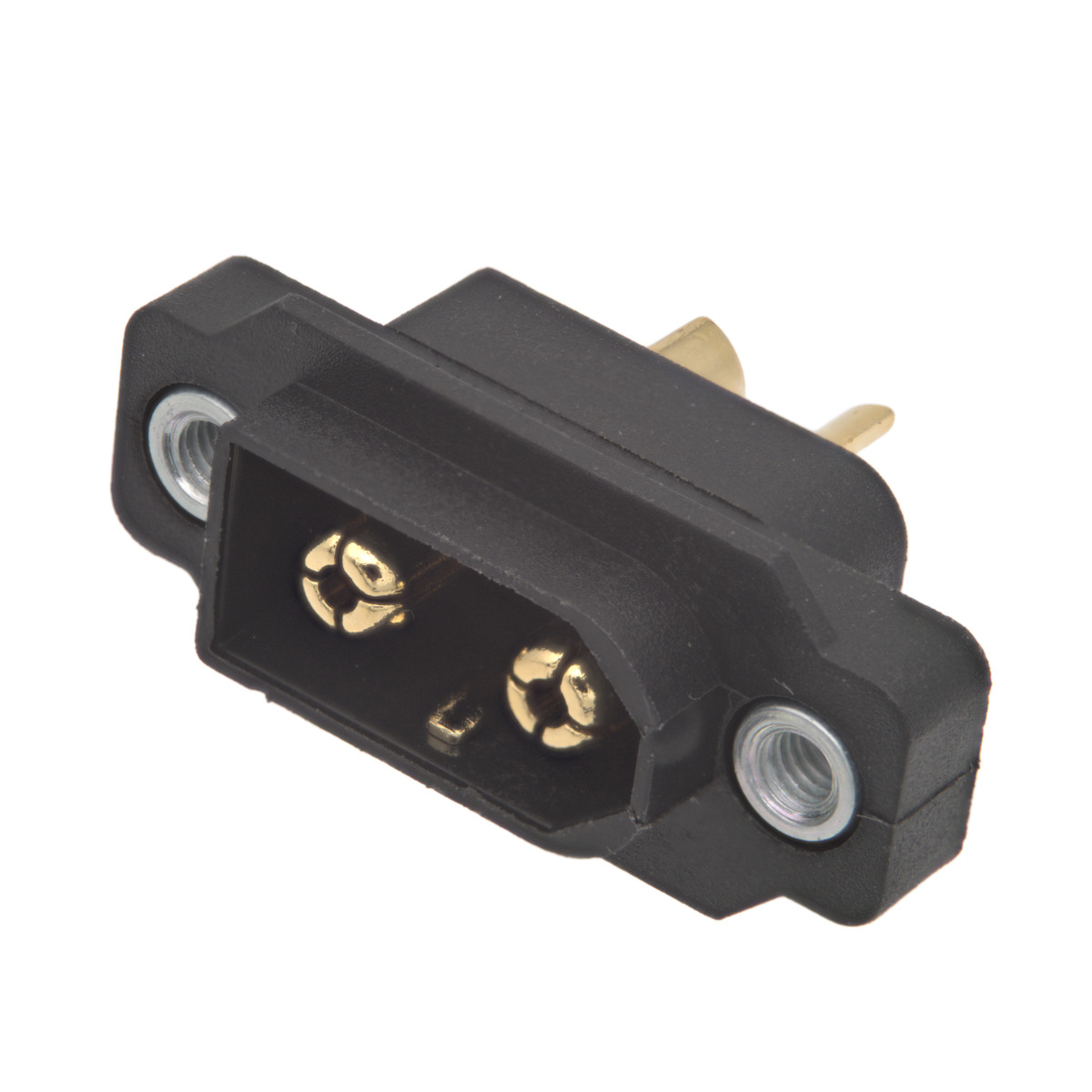 Conector XT60IE macho para panel con 3 pines (2+1), pin extra para datos [35A/60A]