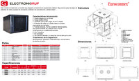 Armario rack de pared 9U 19" Desmontado [570x600x500mm]