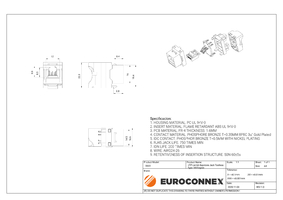 RJ45 UTP Keystone Cat.6A sin herramientas