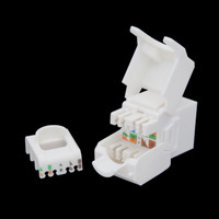 Keystone U/UTP Cat.6A hembra tool-less con tapa antipolvo