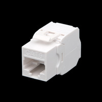 RJ45 UTP Keystone Cat.6 Blanco sin herramientas, 180 grados