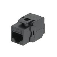 RJ45 UTP Keystone Cat.6 Negro sin herramientas, 180 grados