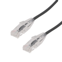 Slim Cat.6A UTP LSZH 100% CU, 28AWG, 3m, Negro
