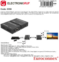 Extensor HDMI HDBaseT 100m a 1080p@60Hz y 70m a 4K@30Hz