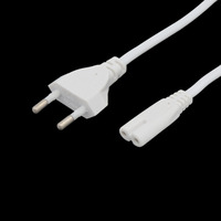 Cable de Alimentación EU 3m | Conector Euro Tipo C (CEE7/16) a C7 | 2 Hilos 0.75mm² | Blanco