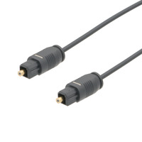 Cable Fibra Óptica TOSLINK 2.2mm - Conexión Macho a Macho de 1m