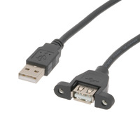 Extensor USB-A 2.0 para anclaje a panel 1m