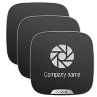 Ajax Brandplate. Placa frontal personalizable para StreetSiren DoubleDeck. Color negro. Pack de 10ud