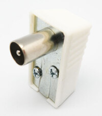 CONECTOR COAXIAL MACHO, 90º LARGO