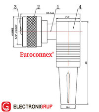 UHF MACHO ACODADO, TIPO TORNILLO