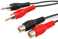 CONEX. 2xRCA MACHO - 2xRCA HEMBRA, 1.5m