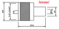 RG-58, UHF MACHO ROSCAR, CORTO, PTFE