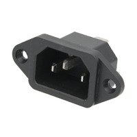 Base IEC C14 con Patillas para Montaje en Panel - Macho 250/10A (FastON de 6.35mm)