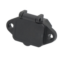 Base IEC C14 con Patillas para Montaje en Panel - Macho 250/10A (FastON de 4.75mm) con Tapa Abatible Vertical