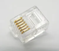 Conector MODULAR 6P6C rabillo desplazado