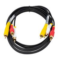 3xRCA MACHO - 3xRCA MACHO, CONECTORES DORADOS, 15m