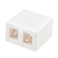 Caja de superficie para conectores Keystone – 2 slots (50×50×30 mm)