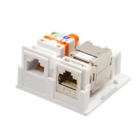 Caja de superficie para conectores Keystone – 2 slots (50×50×30 mm)